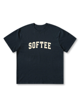 네이비 SOFTEE 크루넥 티셔츠 전면 컷